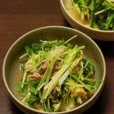 【簡単】水菜と豚肉のさっと煮。